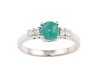 Emerald and zircon ring Emerald and zircon ring