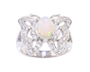 Opal and zircon ring Opal and zircon ring