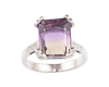 Ametrine and zircon ring