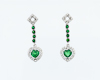 Tsavorite garnet and diamond earrings Tsavorite garnet and diamond earrings