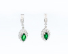 Tsavorite garnet and diamond earrings