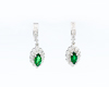 Tsavorite garnet and diamond earrings Tsavorite garnet and diamond earrings