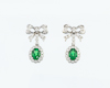 Garnet and diamond earrings Garnet and diamond earrings