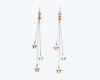 Three-tone gold earrings Three-tone gold earrings