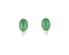 Jadeite (type-A) and diamond earrings Jadeite (type-A) and diamond earrings