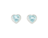 Aquamarine and diamond earrings