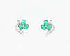 Emerald and diamond earrings Emerald and diamond earrings