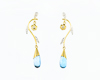Topaz and diamond earrings Topaz and diamond earrings