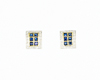 Blue sapphire and diamond earrings