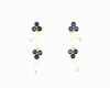 Blue sapphire and diamond earrings