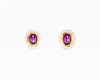 Star ruby and diamond earrings