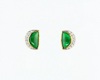 Jadeite (type-A) and diamond earrings Jadeite (type-A) and diamond earrings