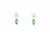 Tsavorite garnet and diamond earrings Tsavorite garnet and diamond earrings
