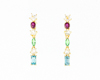 Topaz and mixed gem stones earrings Topaz and mixed gem stones earrings