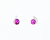 Star ruby and diamond earrings