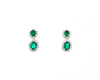 Emerald and diamond earrings