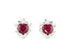 Ruby and diamond earrings