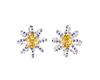 Blue sapphire and citrine earrings Blue sapphire and citrine earrings