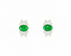 Jadeite (type-A) and diamond earrings Jadeite (type-A) and diamond earrings