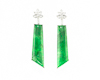 Jadeite (type-A) and diamond earrings Jadeite (type-A) and diamond earrings