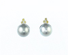 Pearl and diamond earrings