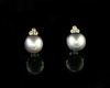 Pearl and diamond earrings