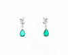 Emerald and diamond earrings