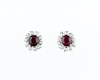 Ruby and diamond earrings