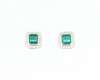 Emerald and diamond earrings