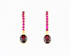 Spinel and ruby earrings Spinel and ruby earrings