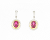 Rubellite and diamond earrings Rubellite and diamond earrings