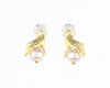 Fresh water pearl and diamond earrings