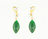Jadeite (type-A) and diamond earrings Jadeite (type-A) and diamond earrings