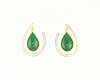 Jadeite (type-A) and diamond earrings