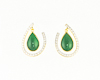 Jadeite (type-A) and diamond earrings Jadeite (type-A) and diamond earrings