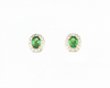 Tsavorite garnet and diamond earrings
