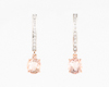 Morganite and cubic zirconia earrings Morganite and cubic zirconia earrings