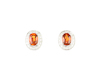 Spessartite garnet and diamond earrings