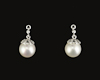Pearl and diamond earrings Pearl and diamond earrings