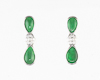 Jadeite (type-A) and diamond earrings Jadeite (type-A) and diamond earrings