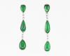 Jadeite (type-A) and diamond earrings Jadeite (type-A) and diamond earrings
