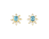 Zircon and diamond earrings Zircon and diamond earrings
