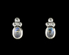 Moon stone and cubic zirconia earrings Moon stone and cubic zirconia earrings