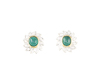 Emerald and diamond earrings