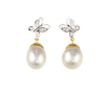 Pearl and diamond earrings