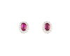 Ruby and diamond earrings