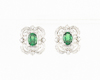 Garnet and diamond earrings Garnet and diamond earrings