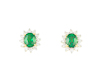 Tsavorite garnet and diamond earrings Tsavorite garnet and diamond earrings