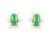 Jadeite (type-A) and diamond earrings Jadeite (type-A) and diamond earrings