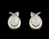 Jadeite (type-A) and diamond earrings Jadeite (type-A) and diamond earrings